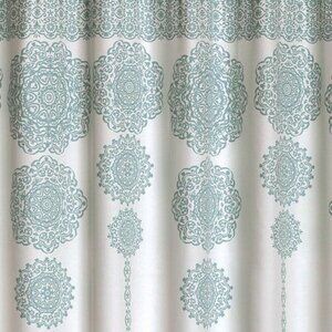 Lush Décor Stripe Medallion Shower Curtain 72" X 72" One Shower Polyester Medall